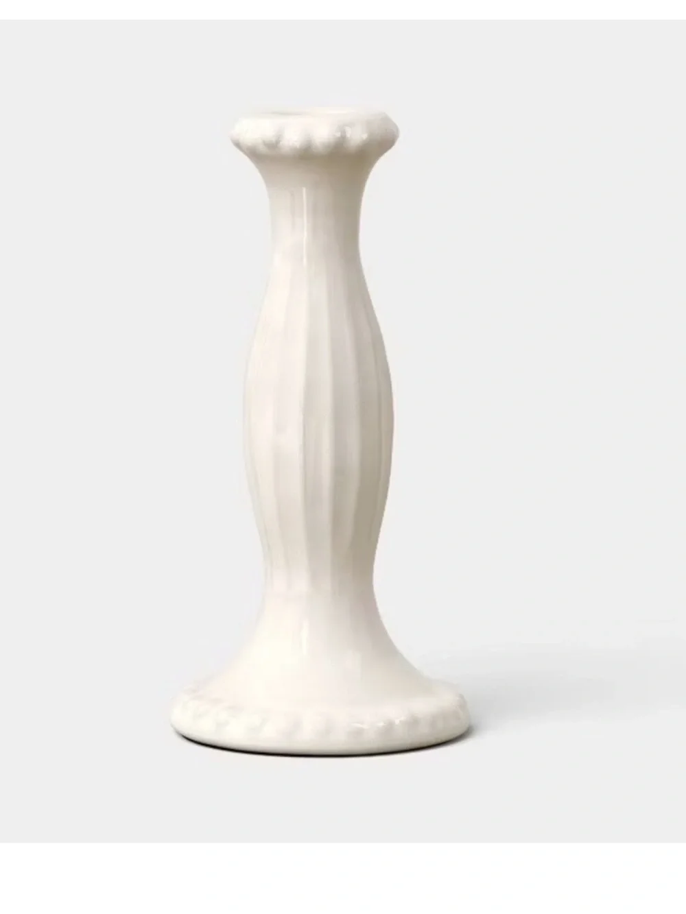 Tall Beaded Ceramic Taper Candle Holder - Threshold